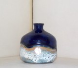 Vază ceramică emailată raku, hand made - semnată Ove Rasmussen, B&aring;tabackens Keramik, Suedia