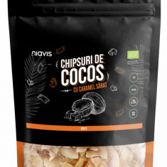 Chipsuri de cocos cu caramel sarat Eco, 100g, Niavis