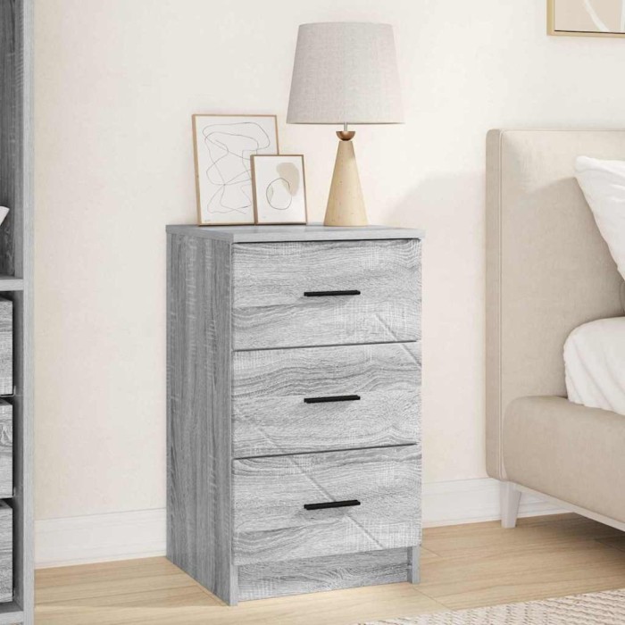 vidaXL Dulap de noapte sonoma gri 38 x 38 x 66 cm Lemn compozit 883380