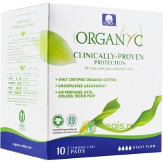 Absorbante Intime din Bumbac Organic pentru Noapte 10buc