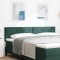 vidaXL Tăblie cap Pe perete Geometric Verde &icirc;nchis 180 cm Catifea 42007277