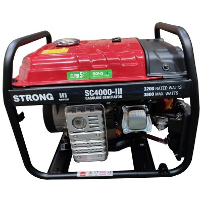 Generator curent SC4000-III STRONG, Putere 3.8kW, AVR, motor pe benzina 7,5CP, rezervor 15 litri, pornire manuala foto