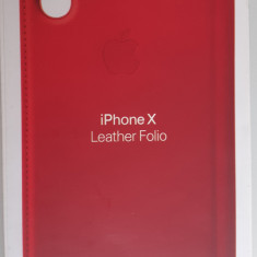 Husa de protectie, Folio pentru Apple iPhone X, Piele, MQRV2FE/A, Red