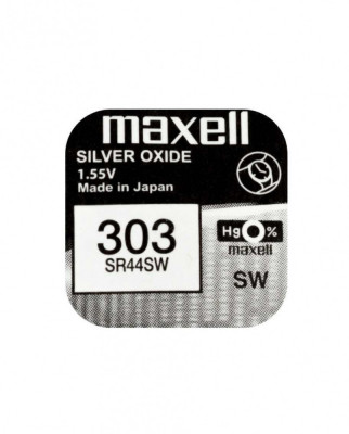 Baterie ceas Maxell SR44SW V303 AG13 1.55V oxid de argint 1buc foto