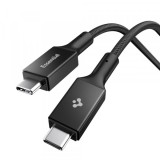Cablu Date si Incarcare USB-C - USB-C Spigen EB10010CC, 100W, 1m, Negru ACA09459