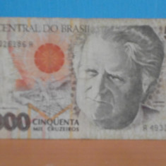 BRAZILIA - 1992 - 50000 CRUZEIROS - VF.