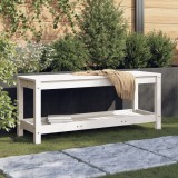 Gossi banca de gradina, alb, 108x35x45 cm, lemn masiv de pin