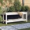 vidaXL Bancă de grădină, alb, 108x35x45 cm, lemn masiv de pin 832383