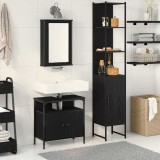 Cumpara ieftin Set de mobilier pentru baie 3 buc. Stejar Negru