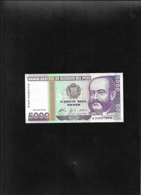 Peru 5000 intis 1988 seria3495760 unc foto