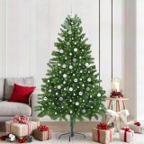 vidaXL Brad de Crăciun cu 300 LED cu suport Verde 210 cm PE 3396345