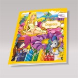 Carte de colorat si povesti pentru copii - Degetica, 12 carti clasice prescolari, planse, dezvolta imaginatia