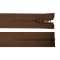 Fermoar plastic detasabil Crisalida, lungime 65 cm, Maro ciocolatiu