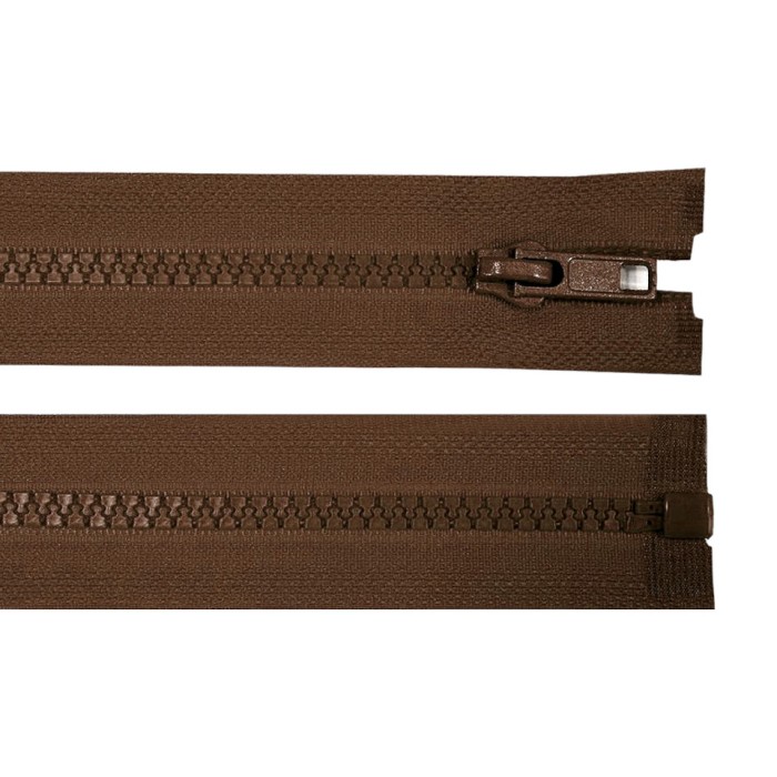 Fermoar plastic detasabil Crisalida, lungime 65 cm, Maro ciocolatiu