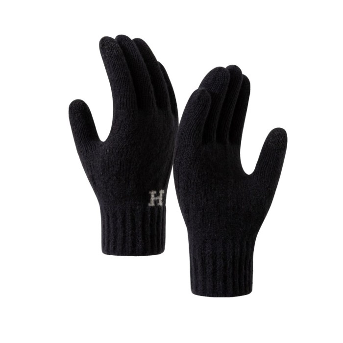 Manusi de barbat, flippy, model h, functie touchscreen (ecran tactil), material acril tricotat, manseta elastica, interior catifelat, marime universal