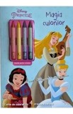 Disney Printese. Magia culorilor. Carte de colorat cu 4 creioane cerate