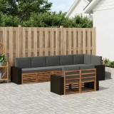 Cumpara ieftin Set de canapele de exterior 8 buc. 8-Locuri Natural si Antracit