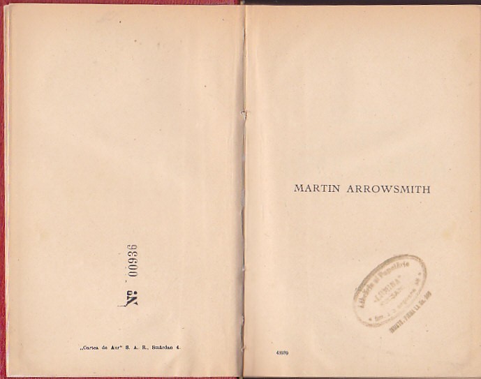 SINCLAIR LEWIS - MARTIN ARROWSMITH ( 2 VOL ) (INTERBELICA) (RELEGATA COPERTATA)