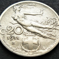 Moneda istorica 20 CENTESIMI - ITALIA, anul 1911 * cod 5338