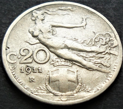 Moneda istorica 20 CENTESIMI - ITALIA, anul 1911 * cod 5338 foto
