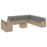 Cumpara ieftin Patio Sofa Set 12-Locuri Amestec de bej si gri deschis