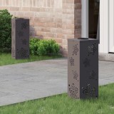 vidaXL Lumină LED Solară pentru Alei 2 pcs Negru Oțel laminat la rece 879737