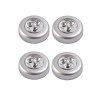 Set 4x Lampa universala autoadeziva cu 3 LED-uri, utilizare baterii de tip AAA - Argintiu, Dactylion