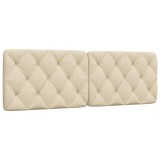 vidaXL Pernă pentru tăblie de pat, crem, 160 cm, material textil