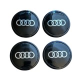 Set 4 Capace Jante Aliaj Audi interior 58mm - exterior 63mm, Negru