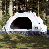 VidaXL Cort de camping 4 persoane, alb opac, setare rapidă, țesătură