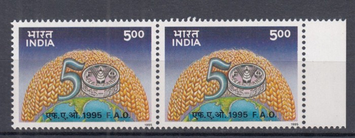 INDIA 1995 ANIVERSARI PERECHE SERII MNH