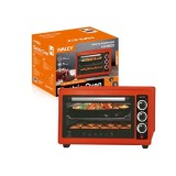 Cuptor electric 360&deg;, Timer, Tuburi inox 304, 2000W, 48L, Roșu