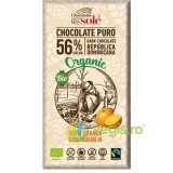 Ciocolata Neagra 56% Cacao cu Portocale fara Gluten Ecologica/Bio 100g