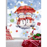 Cumpara ieftin Sticker Perete Autocolant Om de Zapada, Cadouri si Fulgi 30x30cm, model Geam - 77937