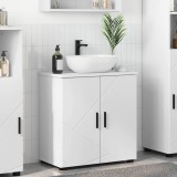 vidaXL Dulap de Baie cu raft cu ușă Alb 61 x 35 x 64 cm Lemn compozit