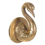 Decoratiune perete Pasare polirasina aurie 9x7x14 cm
