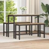 vidaXL Bancă de Dining 2 pcs Stejar Artizanal 100 x 32,5 x 48,5 cm 873761