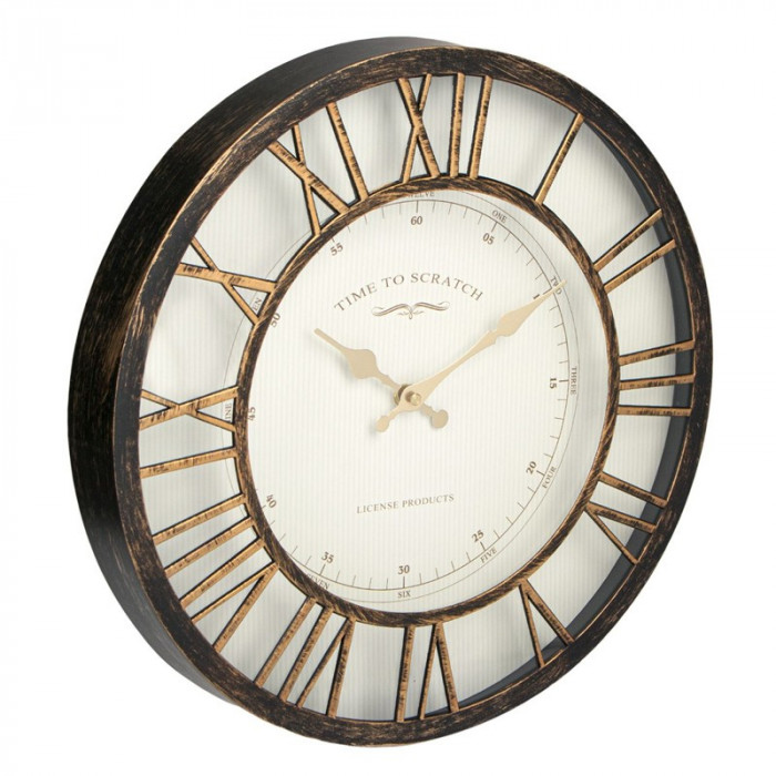 Ceas decorativ de perete, 40 cm, mesaj Time to Scratch