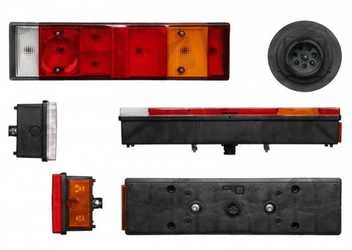 Lampa auto BestAutoVest pentru camion dreapta 7 functii 452x116mm, universala si MAN L2000 , M90 , F90 Kft Auto