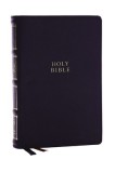Nkjv, Compact Center-Column Reference Bible, Genuine Leather, Black, Red Letter, Comfort Print