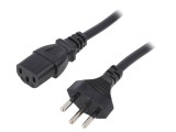 Cablu de Alimentare 3m Negru 10A 3x1mm2 IEC C13-SEV-1011