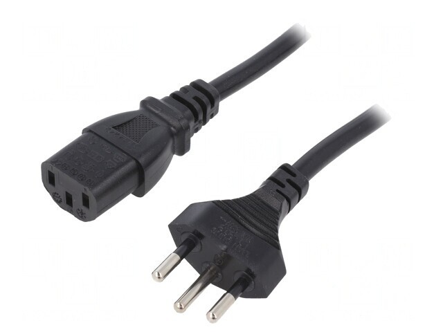 Cablu de Alimentare 3m Negru 10A 3x1mm2 IEC C13-SEV-1011