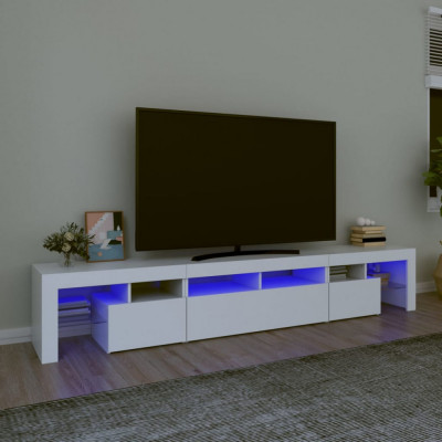 Comode TV cu lumini LED, alb2，30x36,5x40 GartenMobel Dekor foto
