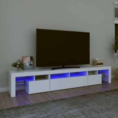 Comode TV cu lumini LED, alb2，30x36,5x40 foto