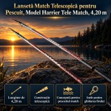 Lansetă Match Telescopică pentru Pescuit, Model Harrier Tele Match, 4,20 m