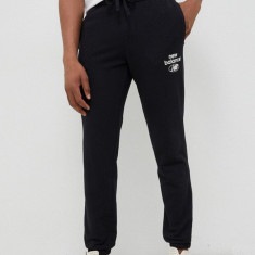 New Balance pantaloni de trening culoarea negru, cu imprimeu MP31515BK-5BK