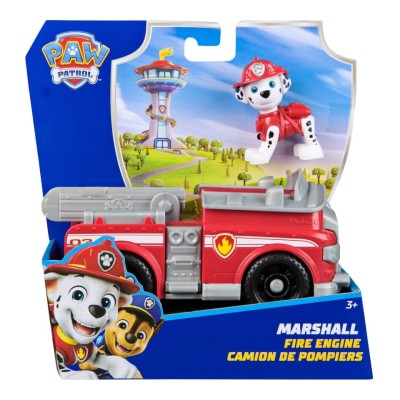 PATRULA CATELUSILOR SET VEHICUL DE BAZA MASINA DE POMPIERI SI FIGURINA MARSHALL foto