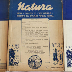 4 Reviste Natura (1957- 1965) - Geologie, Geografie, Botanica, Zoologie