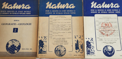 4 Reviste Natura (1957- 1965) - Geologie, Geografie, Botanica, Zoologie foto