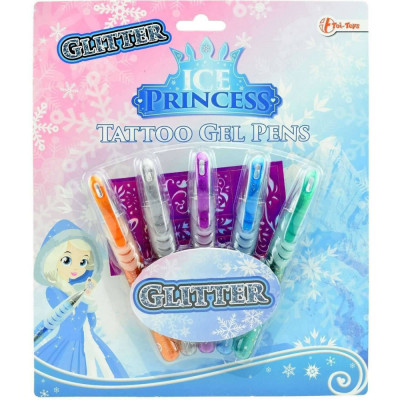 Set 5 pixuri cu gel pentru tatuaje Ice Princess Tattoo Toi-Toys TT45650A foto